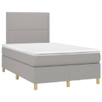 Letto a Molle Materasso e LED Grigio Chiaro 120x200 cm Tessuto