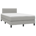 Letto a Molle Materasso e LED Grigio Chiaro 120x200 cm Tessuto