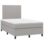 Letto a Molle Materasso e LED Grigio Chiaro 120x200 cm Tessuto