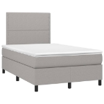 Letto a Molle Materasso e LED Grigio Chiaro 120x200 cm Tessuto