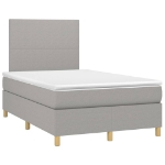 Letto a Molle Materasso e LED Grigio Chiaro 120x200 cm Tessuto