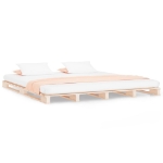 Letto a Pallet 150x200 cm Legno Massello di Pino 5FT King Size