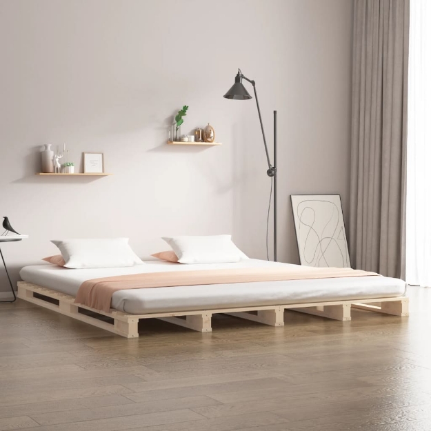 Letto a Pallet 180x200 cm Super King in Legno Massello