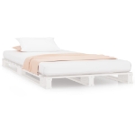 Letto a Pallet Bianco 75x190 cm Small Single Legno di Pino