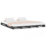 Letto a Pallet Grigio 120x190 cm Small Double Legno di Pino