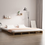 Letto a Pallet senza Materasso Ambra 120x200cm Legno Massello