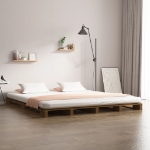 Letto a Pallet senza Materasso Ambra King Legno Massello