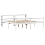 Letto Anziani con Testiera Bianco 180x200cm Legno Massello Pino