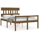 Letto Anziani senza Materasso Ambrato 140x190cm Legno Massello