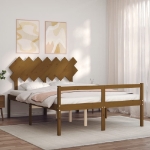 Letto Anziani senza Materasso Ambrato 140x190cm Legno Massello