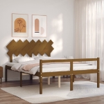 Letto Anziani senza Materasso Ambrato 140x200cm Legno Massello