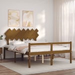 Letto Anziani senza Materasso Ambrato 140x200cm Legno Massello