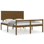 Letto Anziani senza Materasso Marrone Ambra King Legno Massello