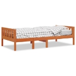 Letto Bambini senza Materasso Marrone Cera 75x190 cm Legno Pino