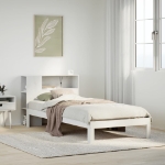 Letto con Libreria senza Materasso 75x190 cm in Legno Pino