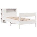 Letto con Libreria senza Materasso 75x190 cm in Legno Pino