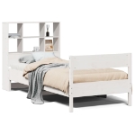 Letto con Libreria senza Materasso 75x190 cm in Legno Pino