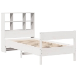 Letto con Libreria senza Materasso 75x190 cm in Legno Pino