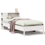 Letto con Libreria senza Materasso 75x190 cm in Legno Pino