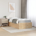 Letto con Materasso 100x200 cm in Legno Massello di Pino