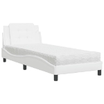 Letto con Materasso Bianco 100x200 cm in Similpelle