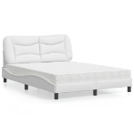 Letto con Materasso Bianco 120x200 cm in Similpelle