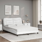 Letto con Materasso Bianco 120x200 cm in Similpelle