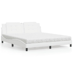 Letto con Materasso Bianco 180x200 cm in Similpelle