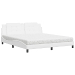 Letto con Materasso Bianco 180x200 cm in Similpelle