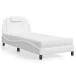 Letto con Materasso Bianco 80x200 cm in Similpelle