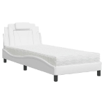 Letto con Materasso Bianco 80x200 cm in Similpelle