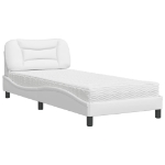 Letto con Materasso Bianco 80x200 cm in Similpelle