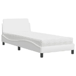 Letto con Materasso Bianco 80x200 cm in Similpelle