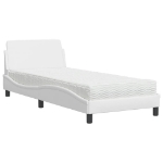 Letto con Materasso Bianco 90x190 cm in Similpelle