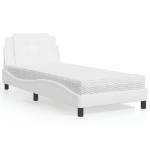 Letto con Materasso Bianco 90x190 cm in Similpelle