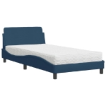 Letto con Materasso Blu 100x200 cm in Tessuto