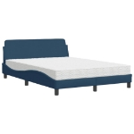 Letto con Materasso Blu 120x200 cm in Tessuto