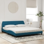 Letto con Materasso Blu 180x200 cm in Velluto