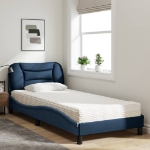 Letto con Materasso Blu 80x200 cm in Tessuto