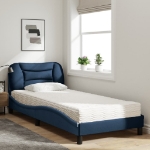 Letto con Materasso Blu 90x190 cm in Tessuto