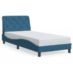 Letto con Materasso Blu 90x190 cm in Velluto