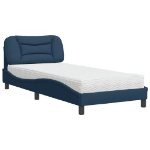 Letto con Materasso Blu 90x200 cm in Tessuto