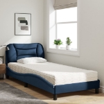 Letto con Materasso Blu 90x200 cm in Tessuto