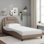 Letto con Materasso Cappuccino 100x200cm Similpelle