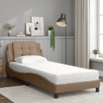 Letto con Materasso Cappuccino 100x200cm Similpelle