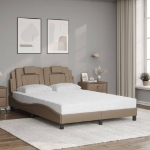 Letto con Materasso Cappuccino 140x190cm Similpelle