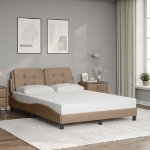 Letto con Materasso Cappuccino 140x200cm Similpelle