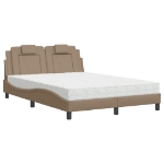 Letto con Materasso Cappuccino 140x200cm Similpelle