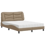 Letto con Materasso Cappuccino 140x200cm Similpelle