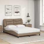 Letto con Materasso Cappuccino 140x200cm Similpelle